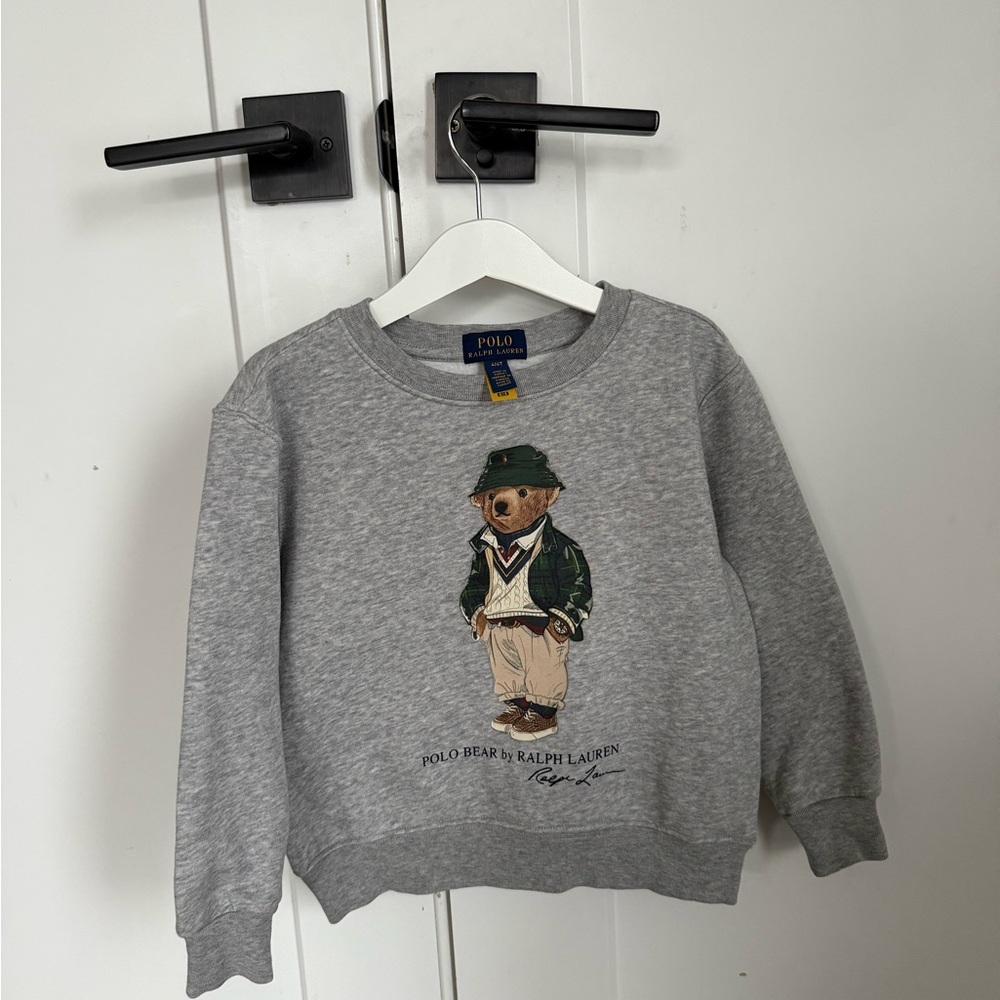 Polo by Ralph Lauren Kids Gray Sweatshirt with Bear Design
